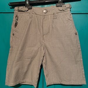 Ben Sherman black & white checkered shorts